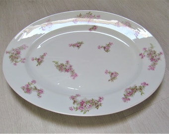 Vintage Limoges Porcelain Serving Dish: Floral L. Bernardaud & Co, France