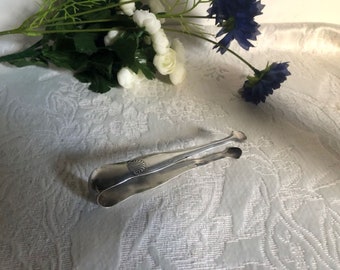 Vintage Art Nouveau Silver-Plated Sugar Tongs - Le Couvert Francais, 1960s