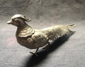 ヴィンテージのキジの置物、金属製の鳥の置物 - Etsy 日本