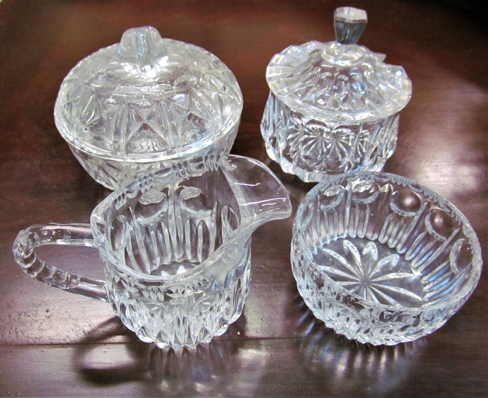 Buy Vintage Set of Four Allpurpose Cut Glass Cutlery Made in Reims