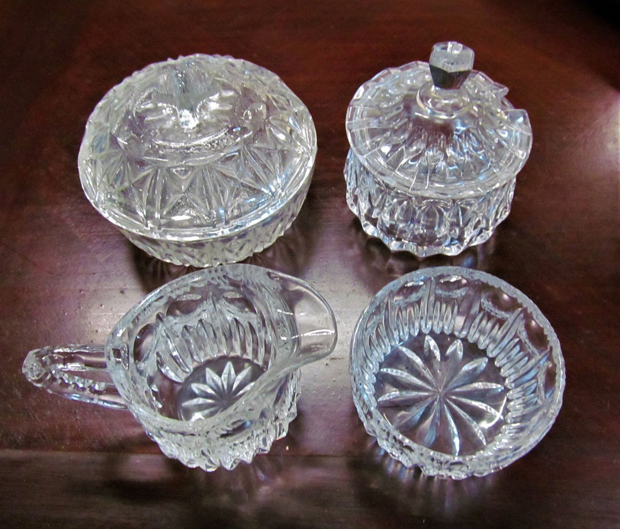 Buy Vintage Set of Four Allpurpose Cut Glass Cutlery Made in Reims
