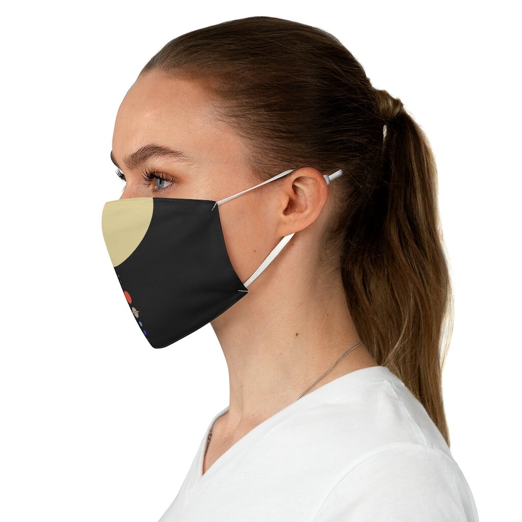 Minimal Solar System Face Mask / Solar System Face Mask / Etsy