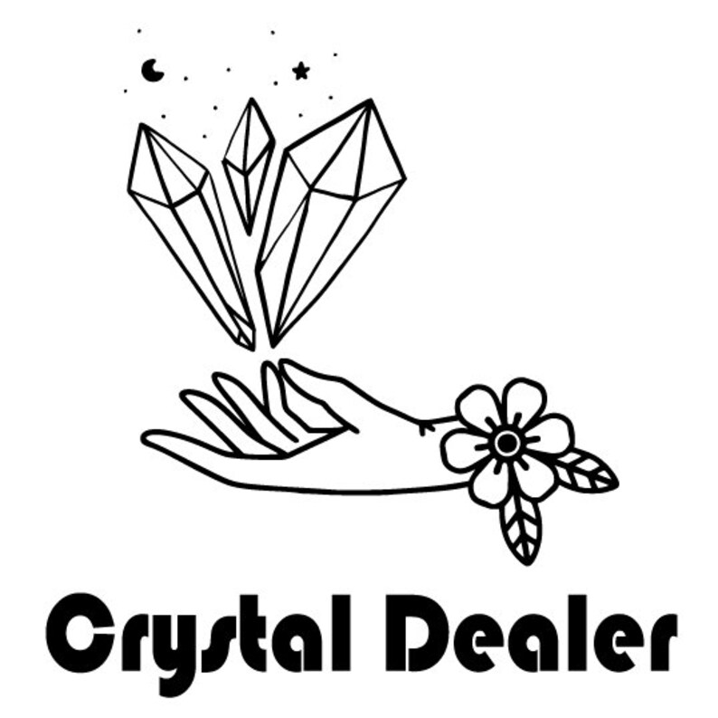 Crystal Dealer SVG Mystic Svg Crystal SVG Witch SVG Witchy Etsy