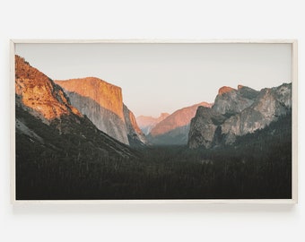 Samsung Frame TV Art, Yosemite Valley TV Art, California Mountains, Rustic TV Decor, Yosemite Art for Frame Tv,