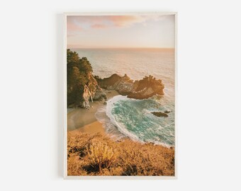 Big Sur California Blue 36x54 Giclee Gallery Print, Wall Decor Travel Poster Scallop Shell Coastal Icon Big Sur California Blue 36x54 Giclee Gallery Print, Wall Decor Travel Poster Scallop Shell Coastal Icon