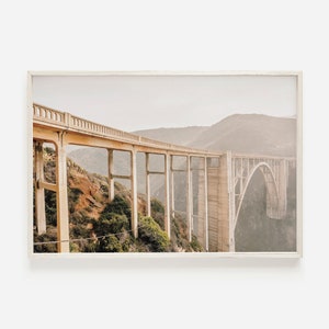 Coastal California Print, Big Sur Wall Art, Bixby Bridge Photo, California Landscape, Coastal Wall Art, Beach Print Download