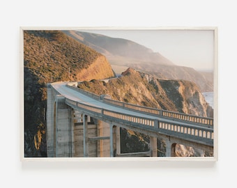Pacific Coast Highway Wall Art, California Coastal Decor, Big Sur Print, California Sunset, Beach Landscape, Coastal Digital Print