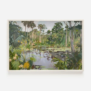 Everglades National Park Print, Florida Scenery Poster, Everglades Painting, Swampland Wall Art, Florida Swamp Print, Everglades Travel Art