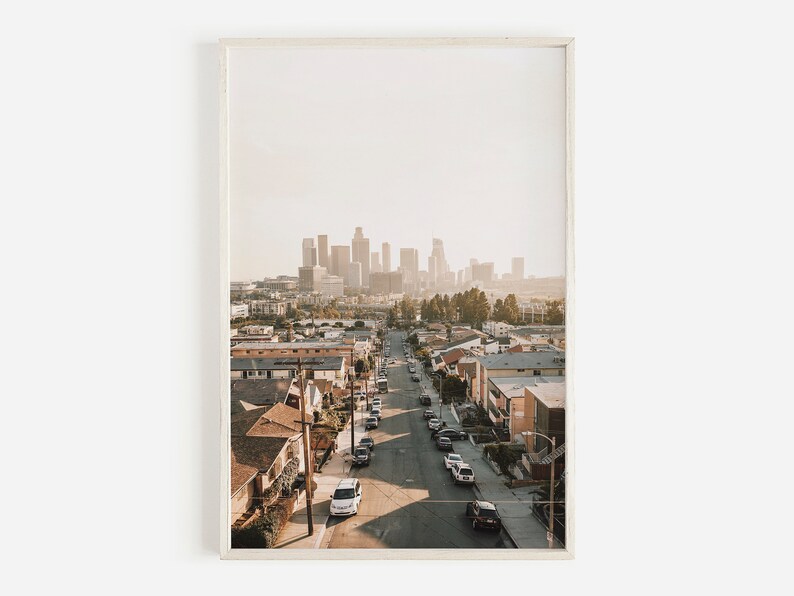 Los Angeles Wall Art LA Sunset California Landscape City Etsy