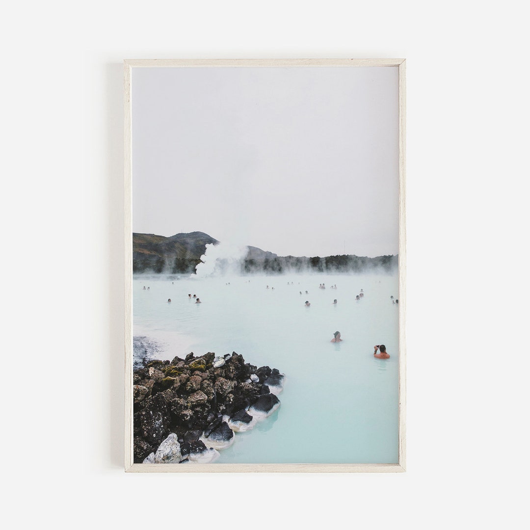 Blue Lagoon Print, Iceland Travel Print, Reykjavik Photography, Blue ...