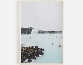 Blue Lagoon Print, Iceland Travel Print, Reykjavik Photography, Blue Lagoon Iceland, Printable Wall Art, Iceland Wall Art, Blue Lagoon