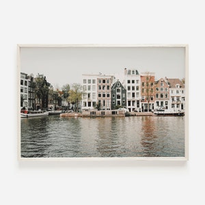 House Boats Wall Art, Amsterdam Photography, Netherlands Scenery, Amsterdam Canal Poster, Architecture Wall Art, House Boat Print