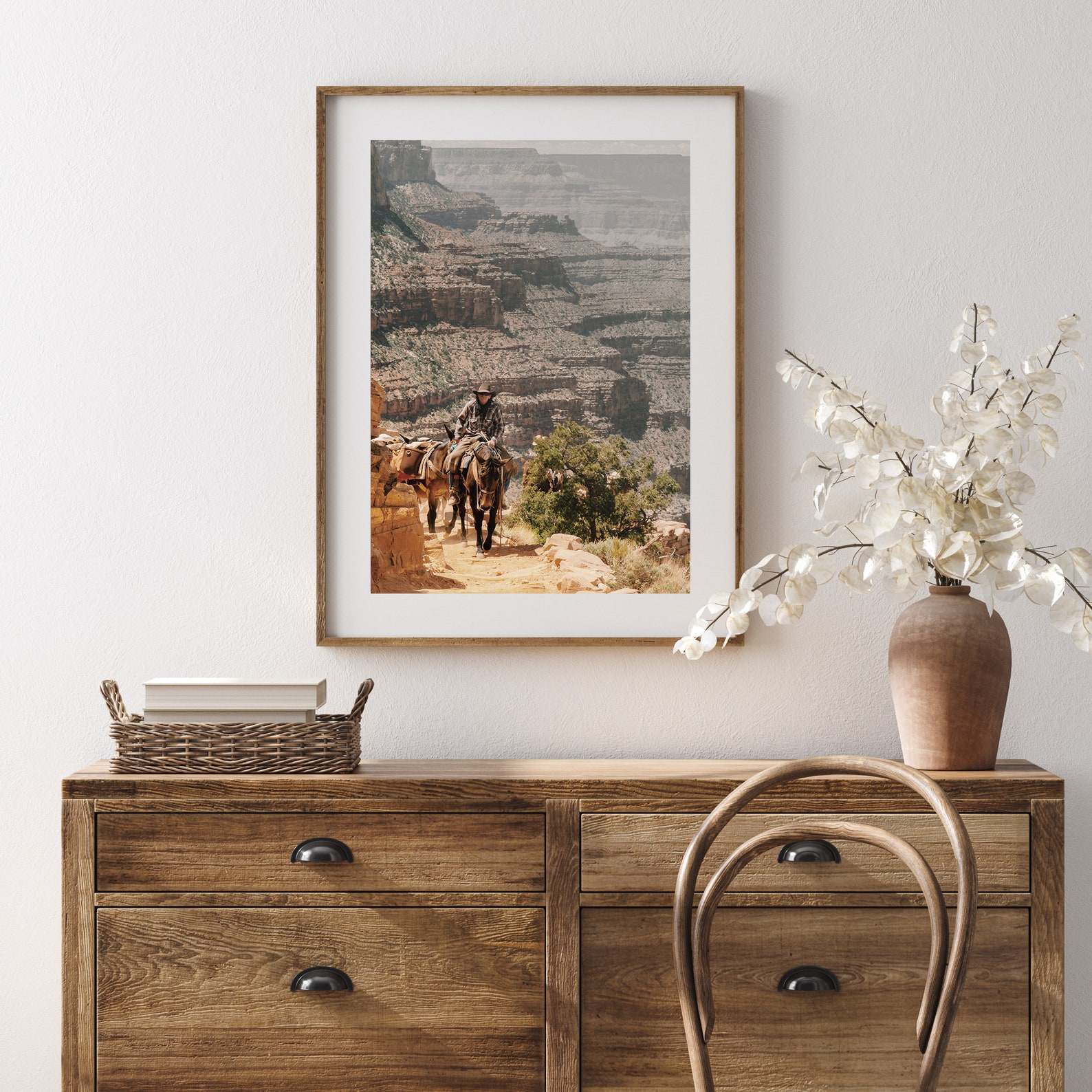 Mules in Grand Canyon Pack Mule Wall Art Western Heritage Etsy