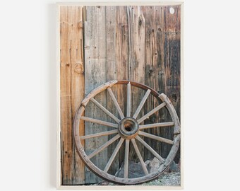 2 Ruote Di Carro In Legno 30cm - Decorazione Rustica Per Giardino, Casa E Bar - Foto 2