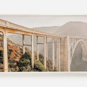 Samsung Frame TV Art, Big Sur Bixby Bridge Photo, California Bridge Print, Coastal TV Decor, Bixby Bridge Art for Frame Tv, Bridge Photo Tv