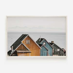 Icelandic Village Print, Iceland Print, Nordic Houses, Nordic Village Print, Iceland Wall Art, Nordic Architecture, Downloadable Print