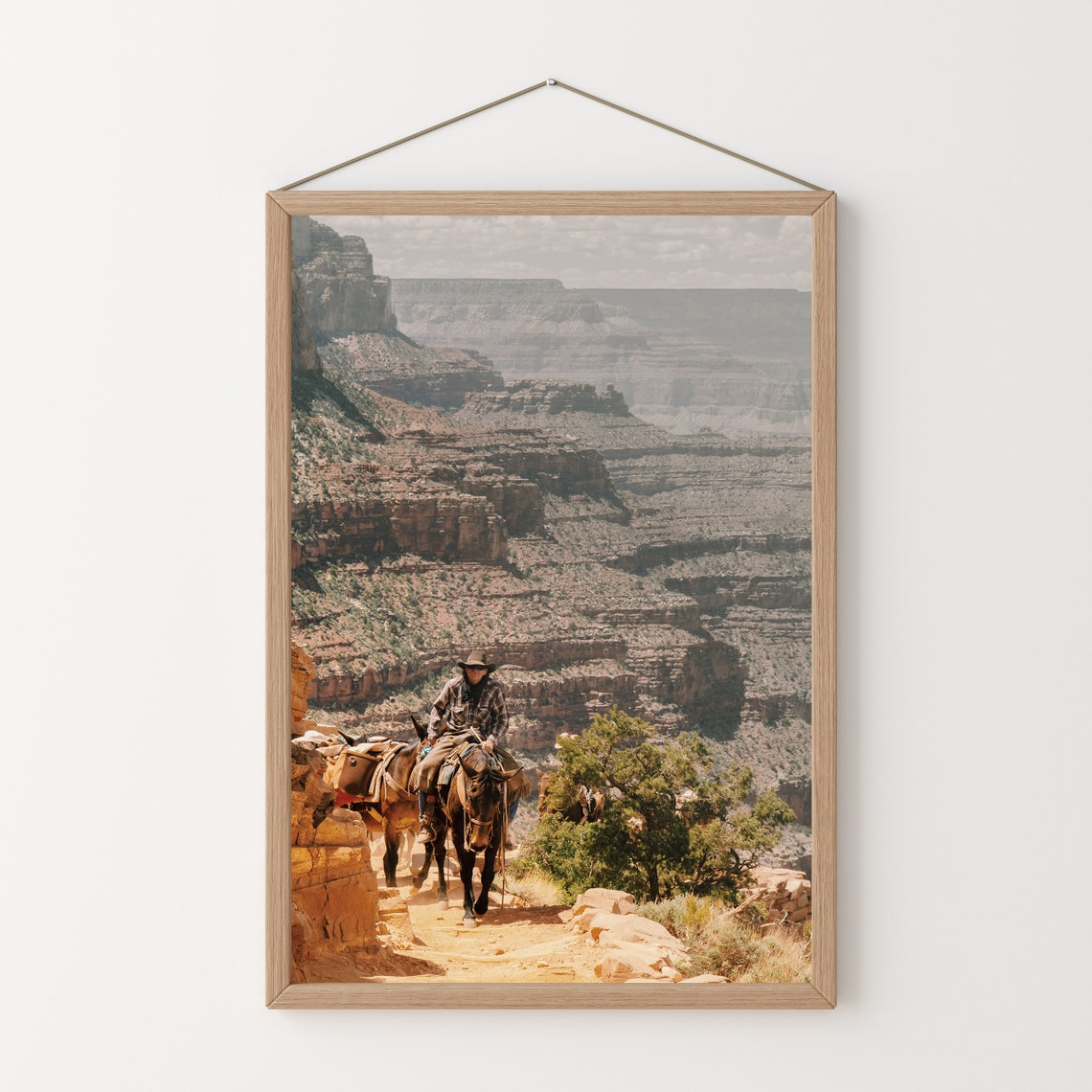 Mules in Grand Canyon Pack Mule Wall Art Western Heritage Etsy
