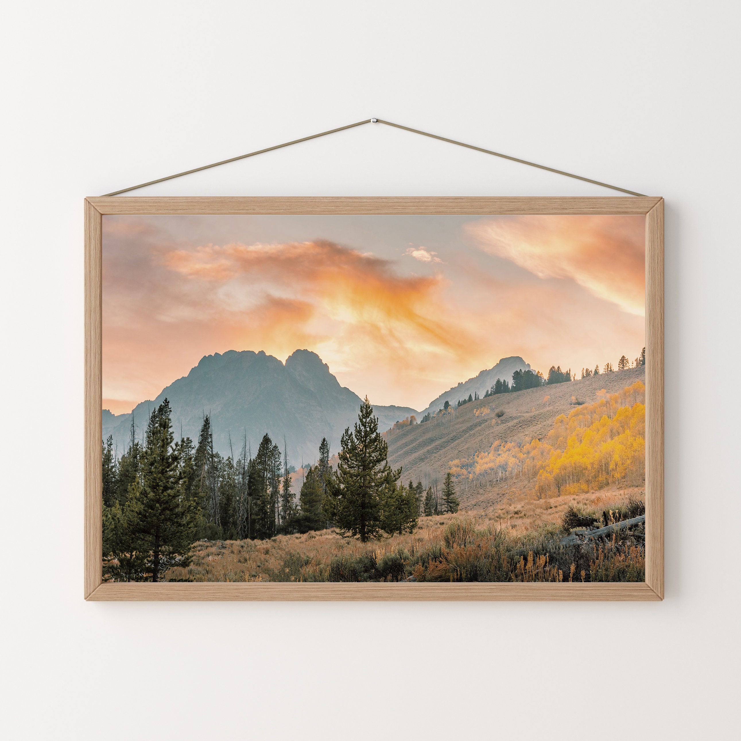 Colorado Sunset Scenery, Lodge Style Decor, Rustic Mountain View