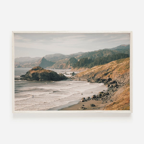 Oregon Coast Wall Art, Pacific Northwest Print, Oregon Beach Photography, Washed Out Coastline, Oregon Landscape, Coastal Beach Wall Art