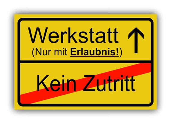 Werkstatt Schild Für Papa - Geschenkidee Zum Vatertag, Geburtstag Oder Weihnachten, 30x20 Cm Kunststoffschild