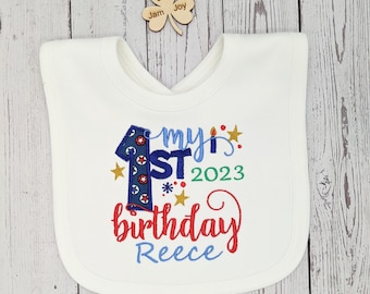 Personalisierte Erster Geburtstag Lätzchen | Bestickt | Geburtstagsparty |1st Birthday Baby Lätzchen | Baby Geschenk | Smash The Cake
