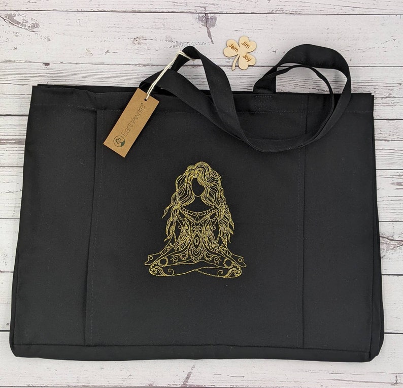 Yoga Tote Bag With Yoga Mat Pocket Pilates Yoga Mat Bag Etsy