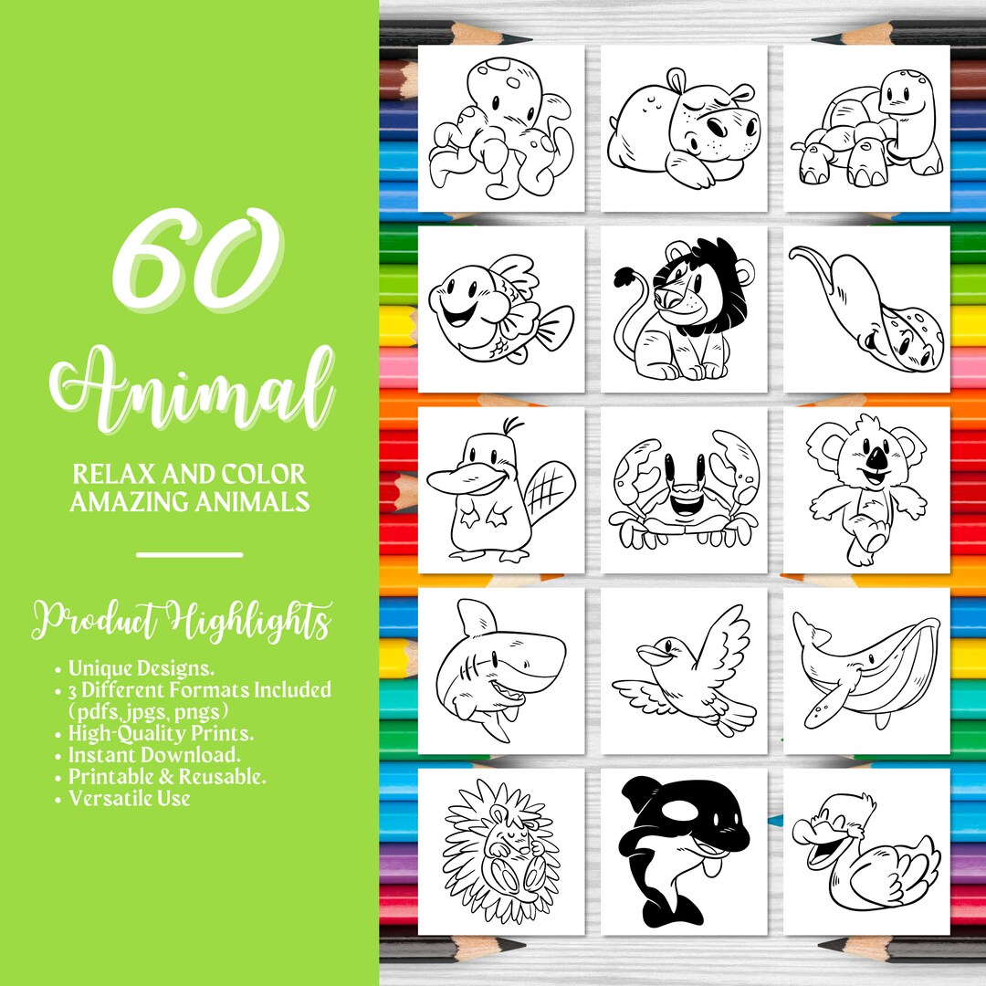 Animal Coloring Pages, Coloring for Kids, Animal Coloring, Coloring ...