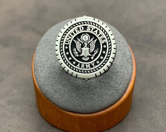 925 Sterling Silver Antique WWII US Army Recruiting Command Ring