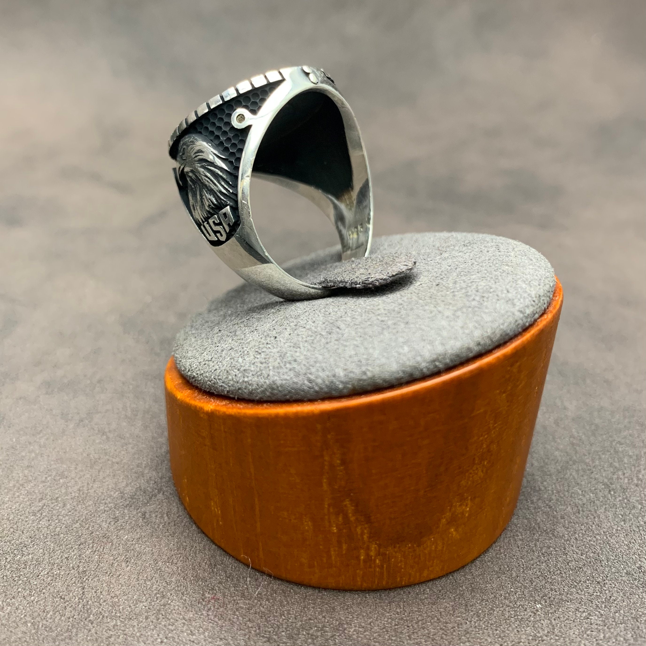925 Sterling Silver Air Force Ring. US Air Force Ring W Medium Band ...