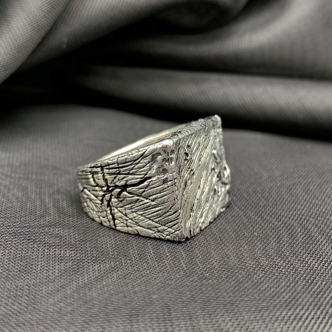 925 Sterling Silver Solid Mens Ring. Heavy and Stylish. Moon Etsy