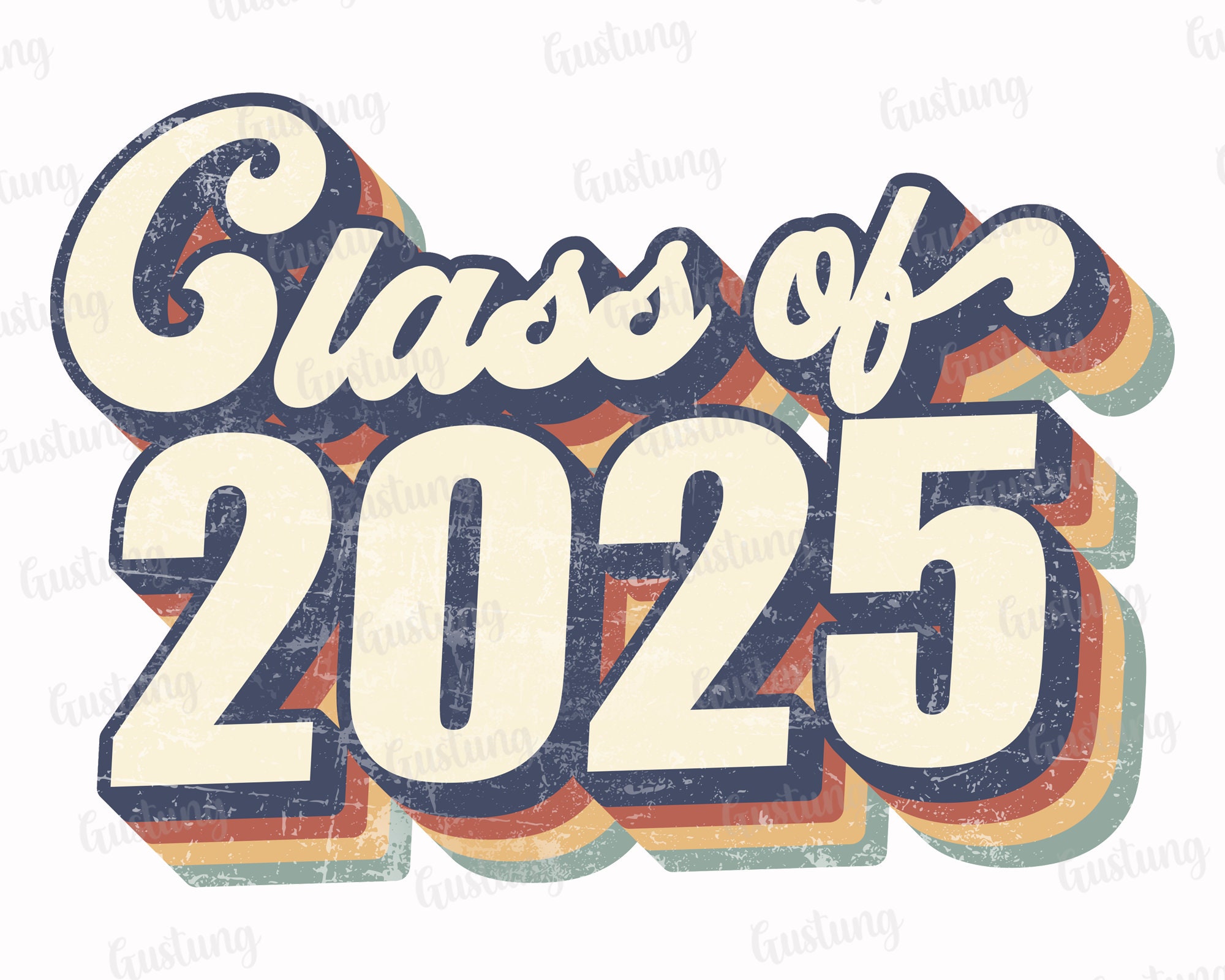 Class of 2025 Sublimation PNG Retro Sublimation Designs Etsy UK