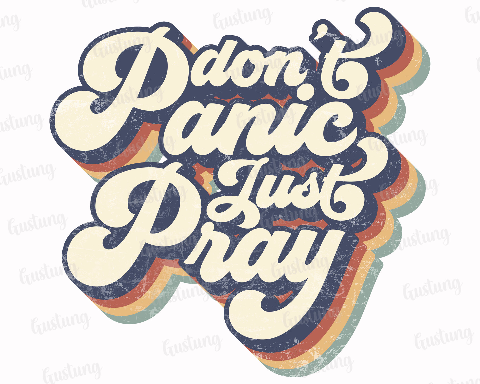 Don’t Panic Just Pray Sublimation PNG Retro Sublimation - Etsy UK