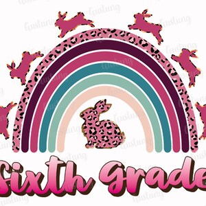 Sixth Grade Sublimation PNG, PNG, Retro Sublimation Designs, Sublimate PNG