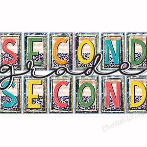 Second Grade Png, First Day Of School, Back To School Png, Sublimation Download