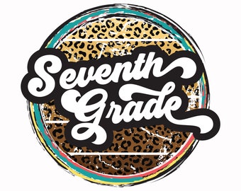 Seventh Grade Png, 7Th Grade Png,  First Day Of School, Back To School Png, Sublimation Download
