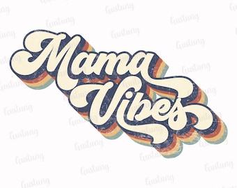 Diseño de sublimación retro Mama Vibes (PNG)
