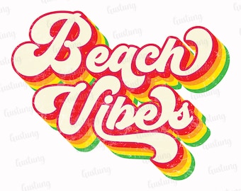 Retro Beach Vibes Sublimacja PNG (Pobieranie cyfrowe)