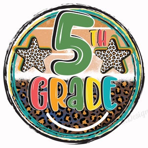5th Grade Png, Fifth Grade Png, First Day Of School, Back To School Png, Sublimation Download