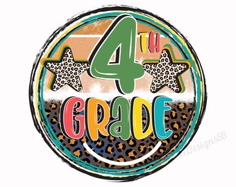 4th Grade Png, Fourth Grade Png,  First Day Of School, Back To School Png, Sublimation Download