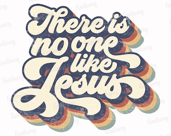 Jesús retro sublimado PNG, diseño tipográfico (descarga digital)