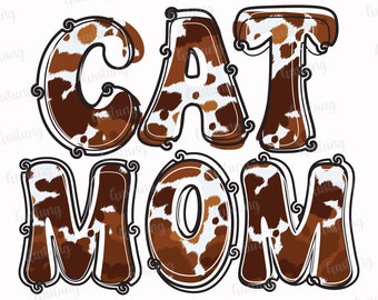Cat Mom Leopard Png, Cat Design Png, Cat Sublimation Designs, Cat Sublimation Png, Tipografia Png