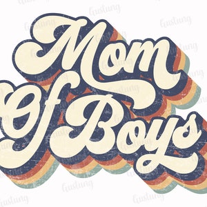 Moeder van jongens sublimatie PNG, retro sublimatie ontwerpen, sublimate PNG