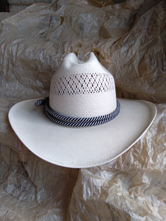 Rancho - Handwoven SHANTUNG COWBOY HAT 1990s Shov… - image 1