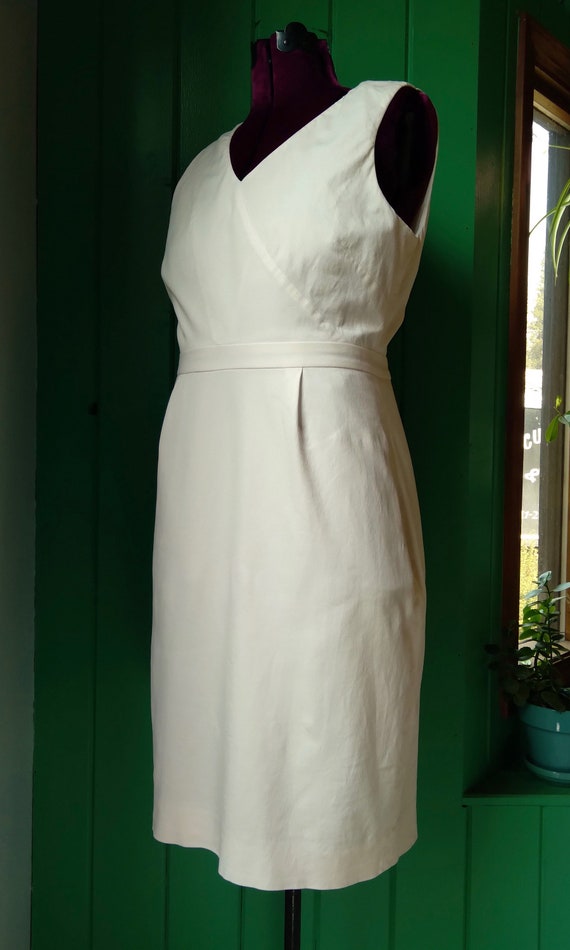 Lily - J-CREW DRESS White Tank Stretch Cotton Sho… - image 4