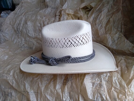 Rancho - Handwoven SHANTUNG COWBOY HAT 1990s Shov… - image 4