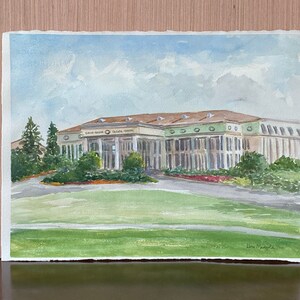 Circle Square Cultural Center 11&quot; x 15&quot; - Original Plein Air Watercolor Painting  by Vera Mangold