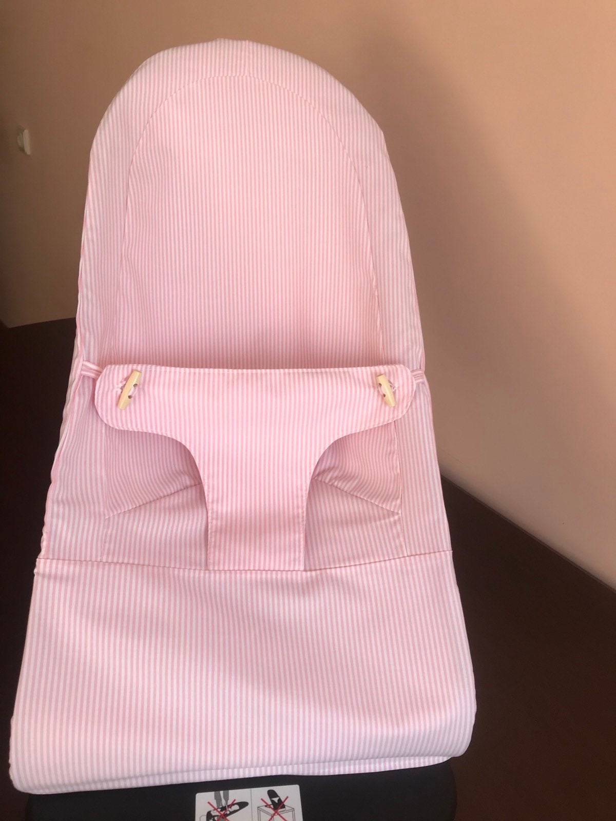 BabyBjörn Bouncer Seat Replacement Cover Pink White Stripes Etsy