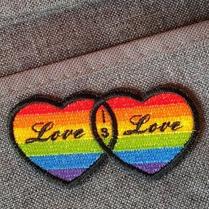 Geborduurde LGBTQ-patch - Custom Pride opstrijkbaar - Queer Heart-festivaluitrusting - Decoratie voor tassen en jassen