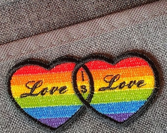 Geborduurde LGBTQ-patch - Custom Pride opstrijkbaar - Queer Heart-festivaluitrusting - Decoratie voor tassen en jassen