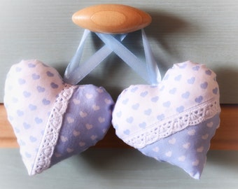 Lavender Sachet - Blue Heart - Dried Lavender - Scented Sachets - Organic Lavender - Lavender Pillow - Heart Pillow